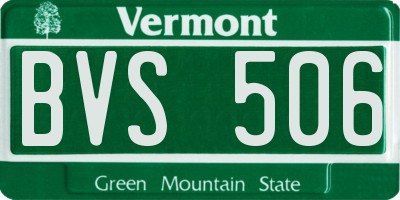 VT license plate BVS506