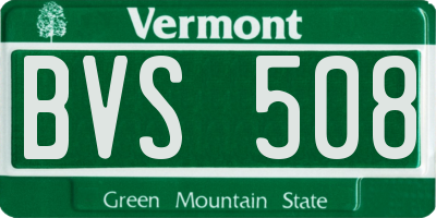 VT license plate BVS508