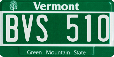 VT license plate BVS510