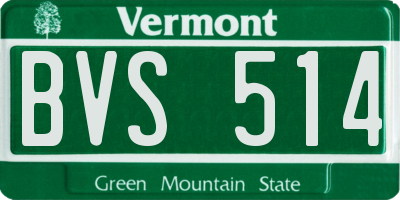 VT license plate BVS514