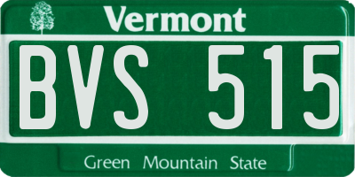 VT license plate BVS515