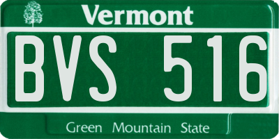 VT license plate BVS516