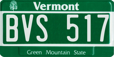 VT license plate BVS517