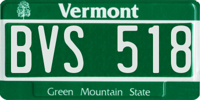 VT license plate BVS518