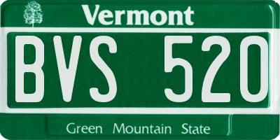 VT license plate BVS520