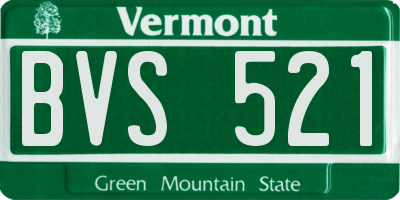 VT license plate BVS521