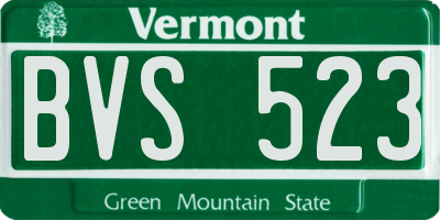 VT license plate BVS523