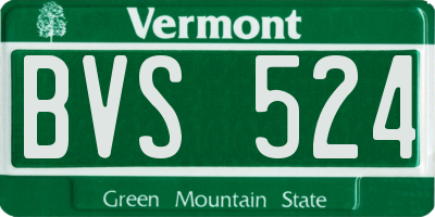 VT license plate BVS524