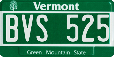 VT license plate BVS525