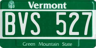 VT license plate BVS527