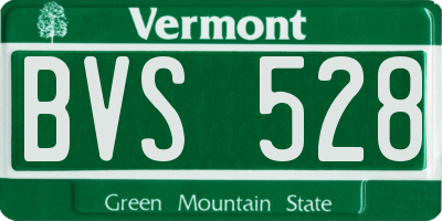 VT license plate BVS528