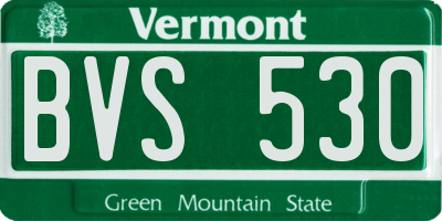 VT license plate BVS530
