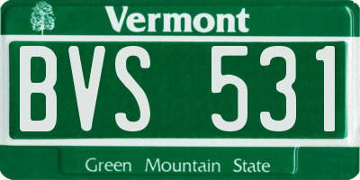VT license plate BVS531