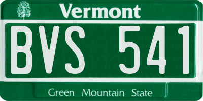VT license plate BVS541