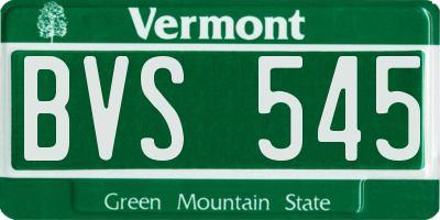 VT license plate BVS545