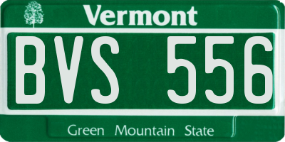 VT license plate BVS556