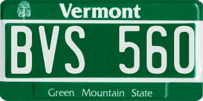 VT license plate BVS560