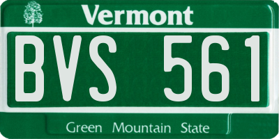 VT license plate BVS561
