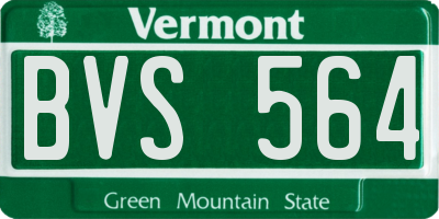 VT license plate BVS564
