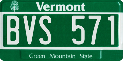 VT license plate BVS571