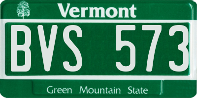 VT license plate BVS573