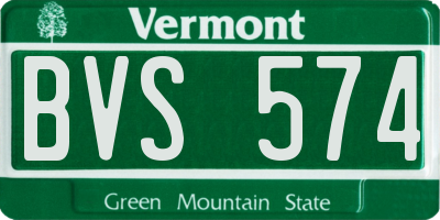 VT license plate BVS574