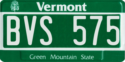 VT license plate BVS575