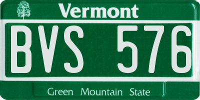 VT license plate BVS576