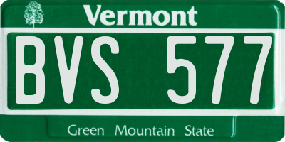 VT license plate BVS577