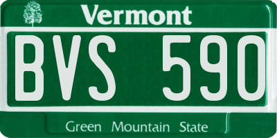 VT license plate BVS590