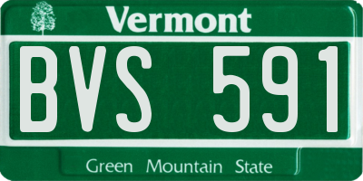 VT license plate BVS591