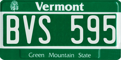 VT license plate BVS595