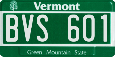 VT license plate BVS601