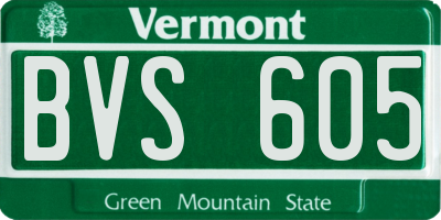 VT license plate BVS605