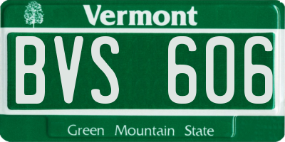VT license plate BVS606