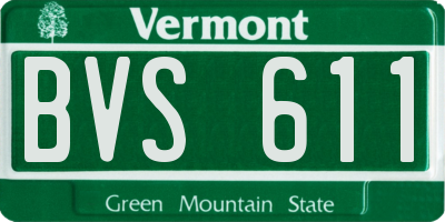 VT license plate BVS611