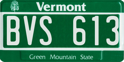 VT license plate BVS613