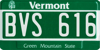 VT license plate BVS616