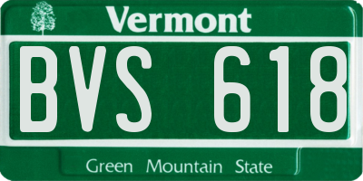 VT license plate BVS618