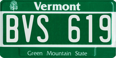 VT license plate BVS619