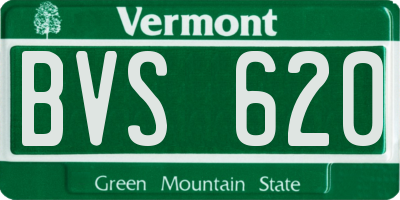 VT license plate BVS620