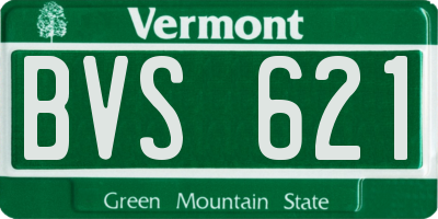 VT license plate BVS621