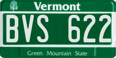 VT license plate BVS622