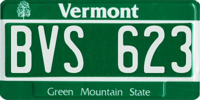 VT license plate BVS623
