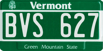 VT license plate BVS627