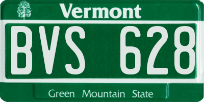 VT license plate BVS628