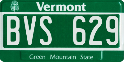 VT license plate BVS629