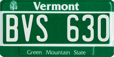 VT license plate BVS630