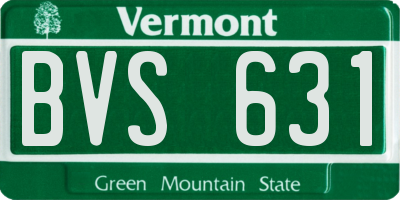 VT license plate BVS631
