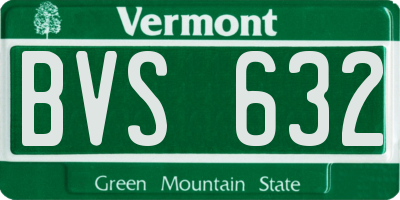 VT license plate BVS632